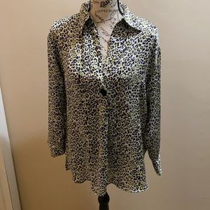 Zara animal print blouse